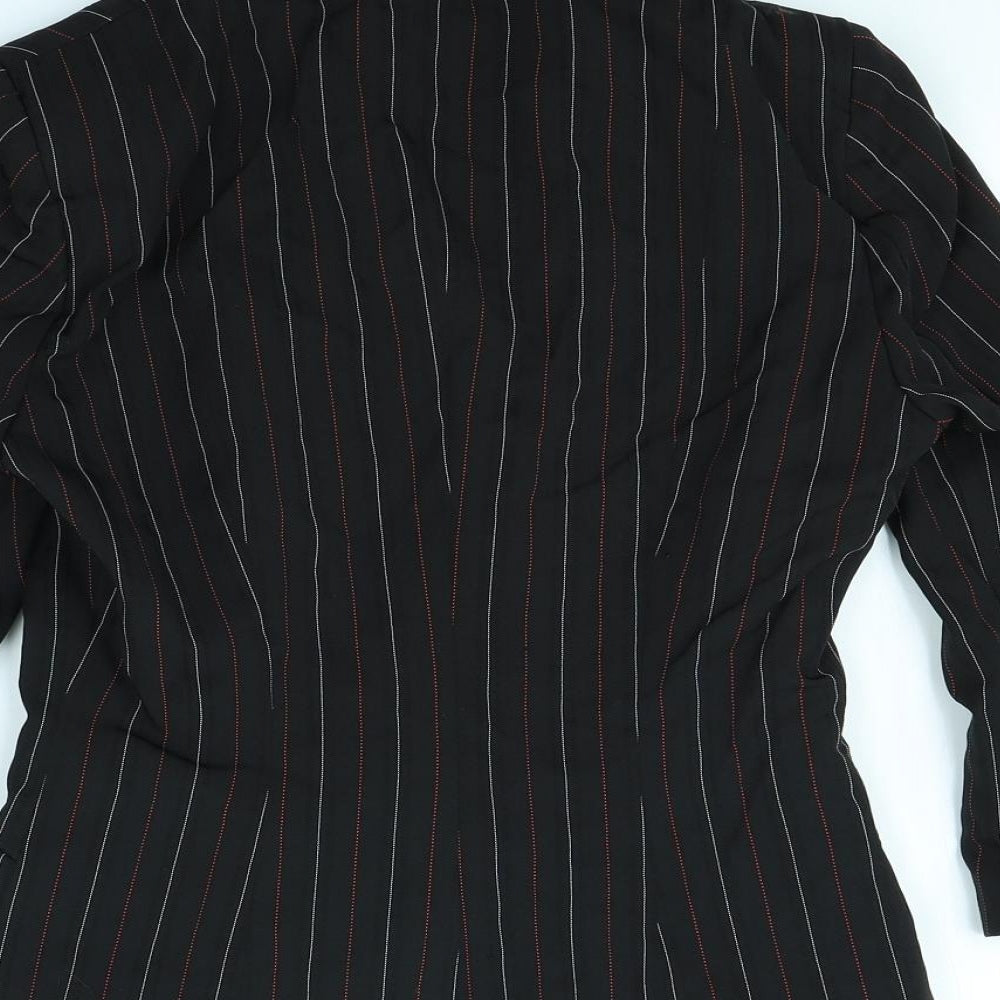 HFN Womens Black Striped  Jacket  Size 14  - shoulder pads