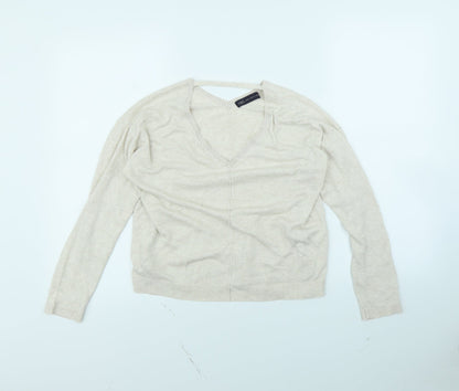m&s Womens Beige   Pullover Jumper Size 12