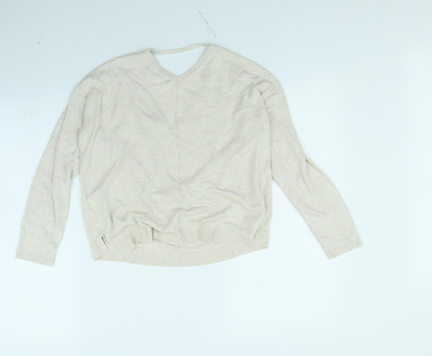 m&s Womens Beige   Pullover Jumper Size 12