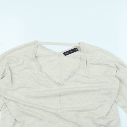 m&s Womens Beige   Pullover Jumper Size 12