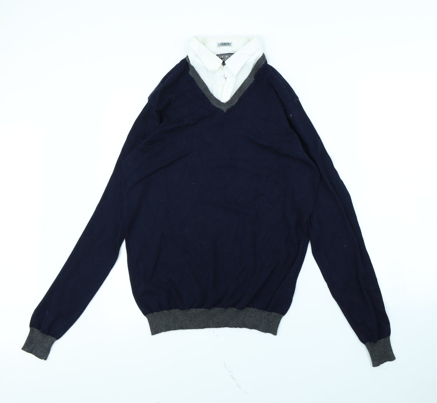 Kensington Mens Blue   Pullover Jumper Size M