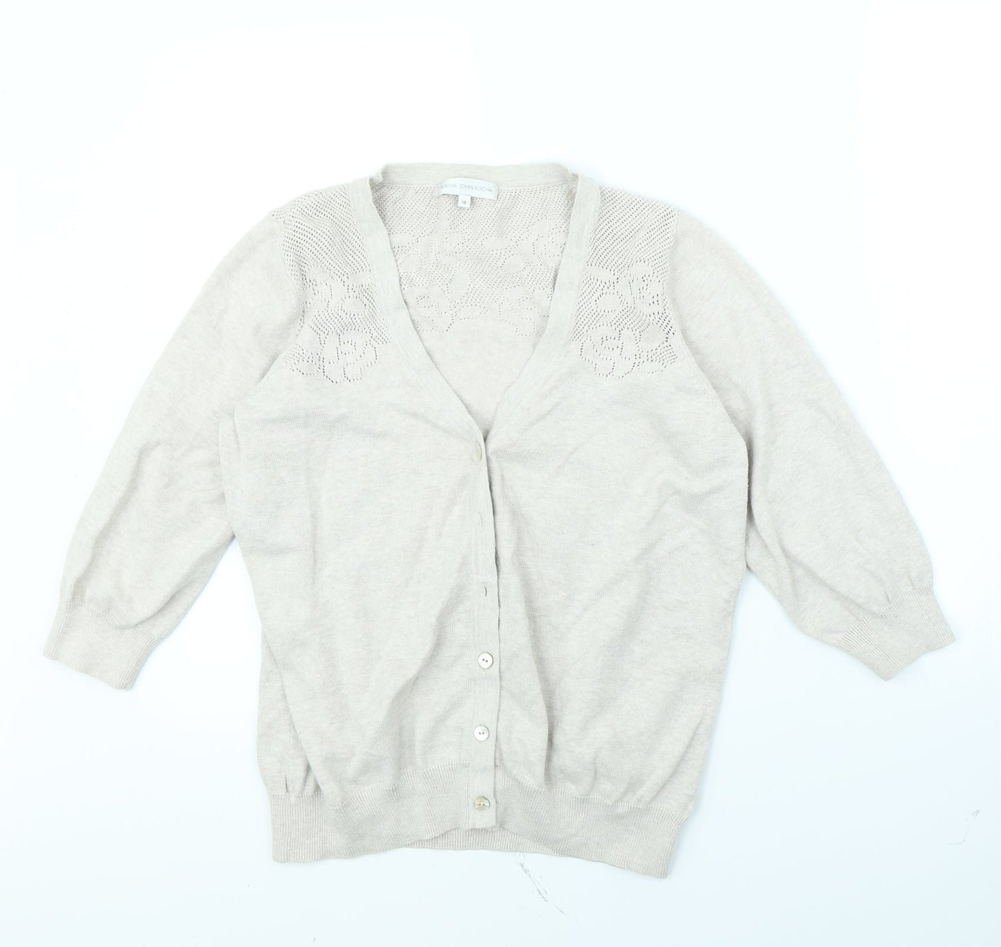 Rocha John Rocha Womens Beige   Jacket  Size 16