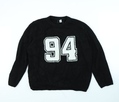Divided Womens Black   Pullover Jumper Size L  - 94