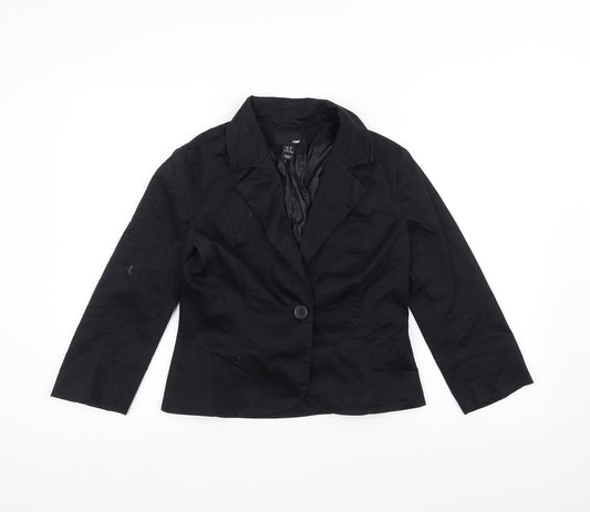 Womens UK Size 10 H&M Black Jacket