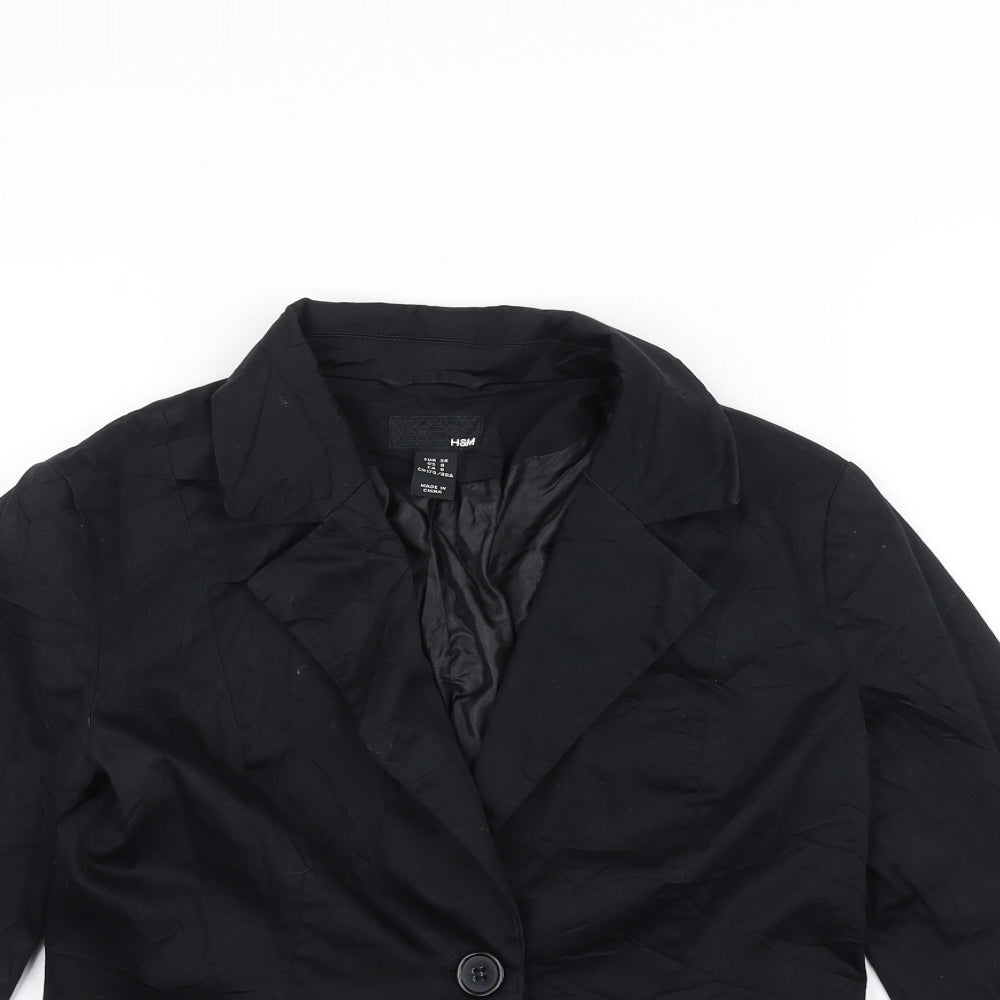 Womens UK Size 10 H&M Black Jacket