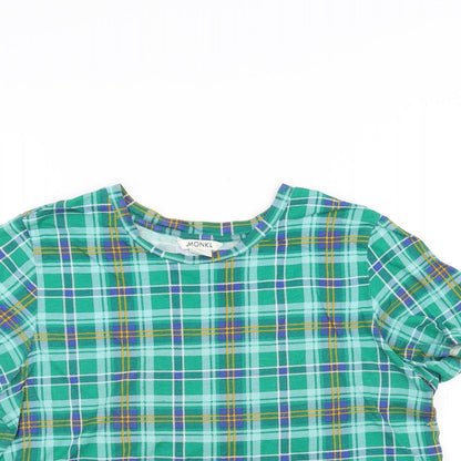 Womens UK Size M MONKL Green Basic T-Shirt