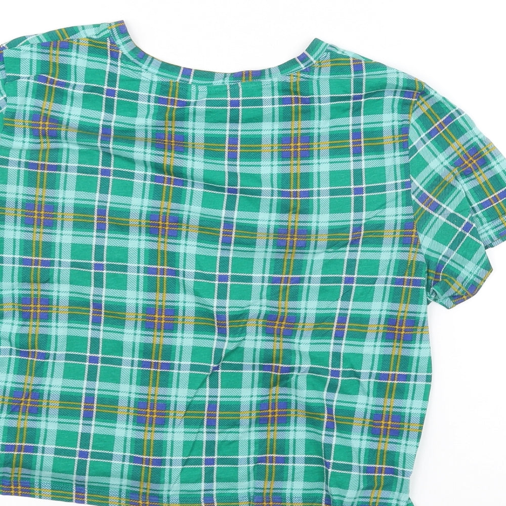 Womens UK Size M MONKL Green Basic T-Shirt
