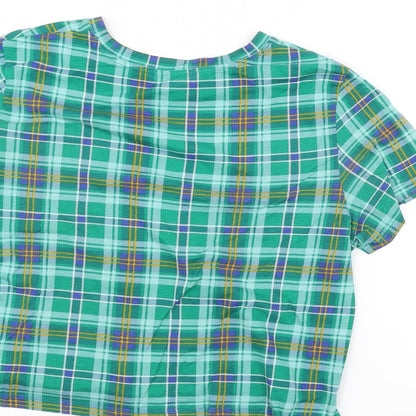 Womens UK Size M MONKL Green Basic T-Shirt