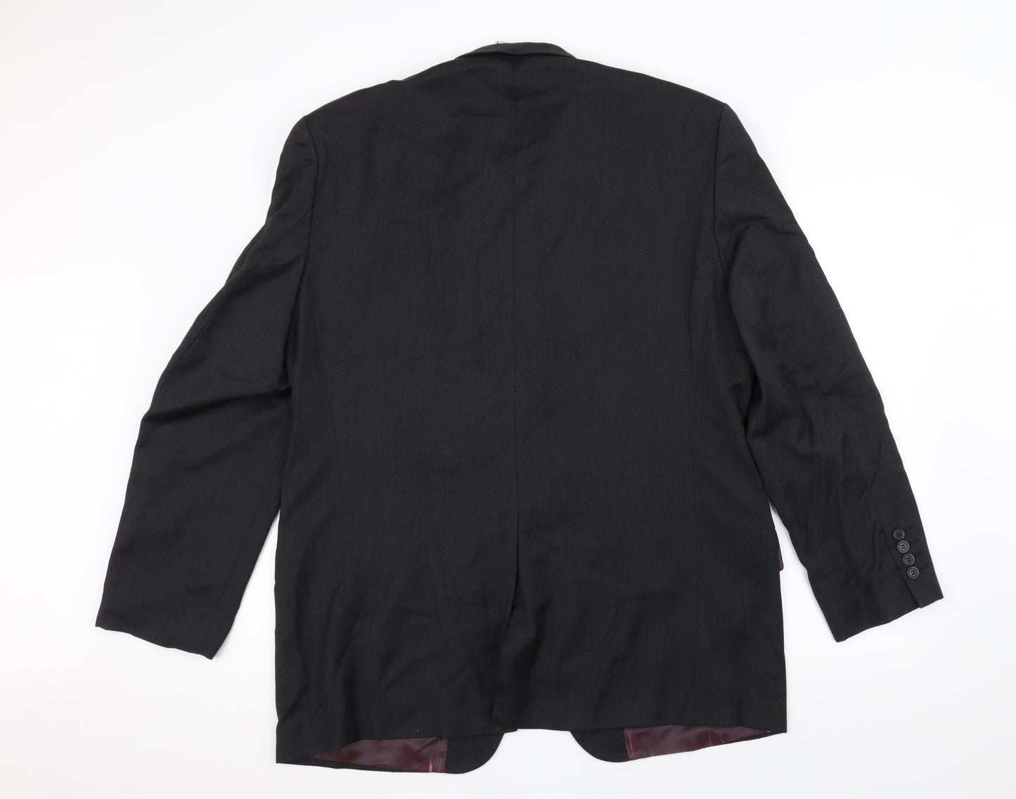 Angelico Mens Black   Jacket Suit Jacket Size 40