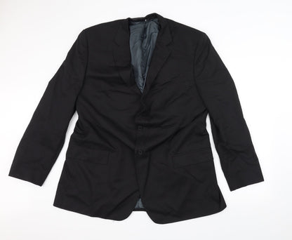 Mens UK Size 38 Preworn Regular Black Suit Jacket