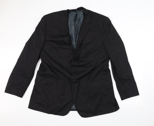 Mens UK Size 38 Preworn Regular Black Suit Jacket