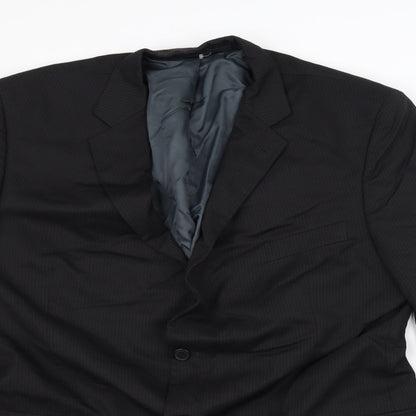 Mens UK Size 38 Preworn Regular Black Suit Jacket