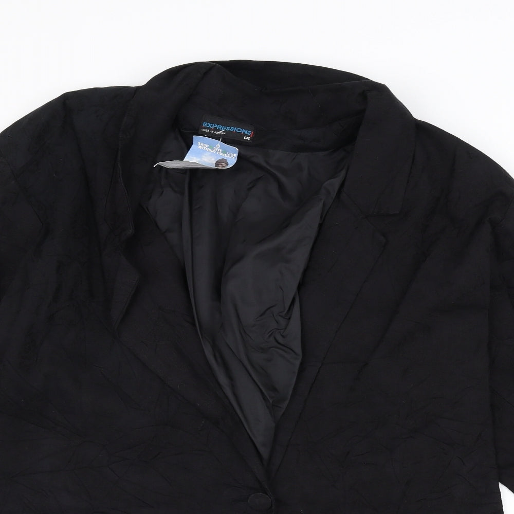 Womens UK Size 14 Expressions Black Jacket