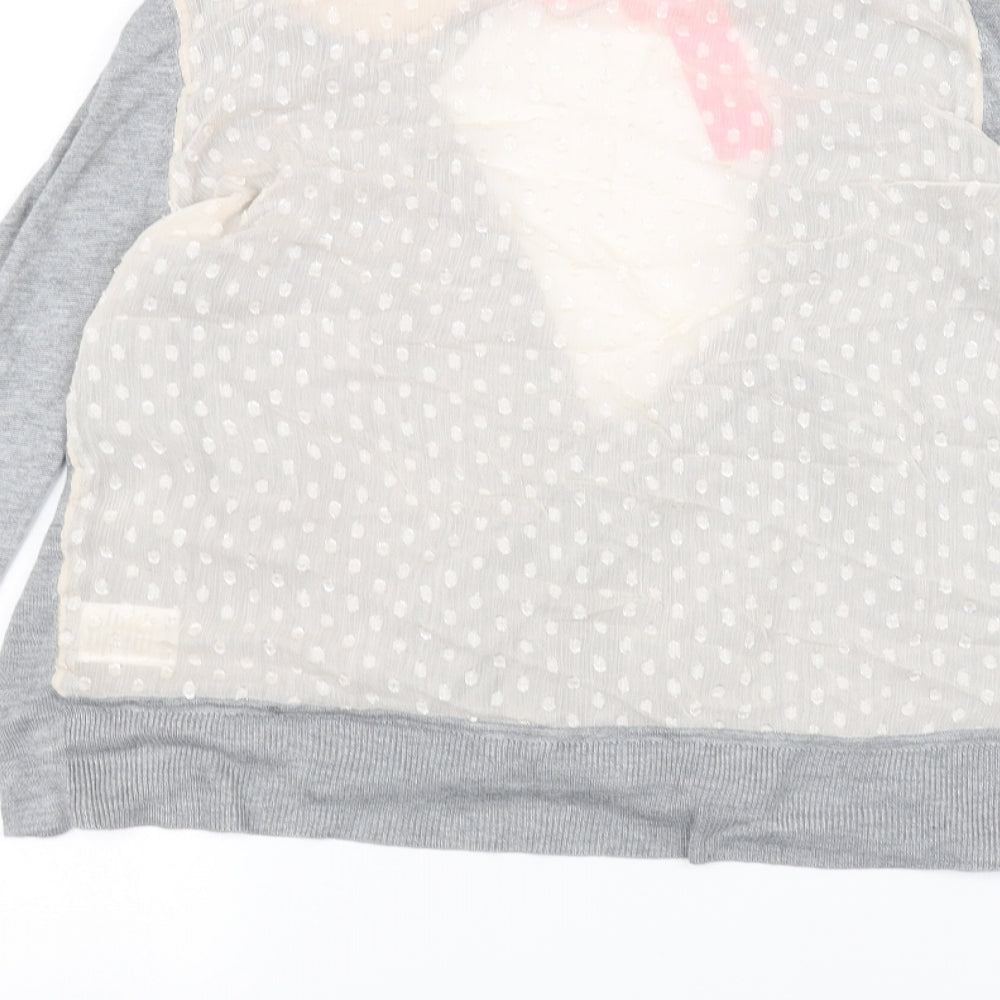 Gharani Strok Womens Grey   Cardigan Jumper Size L