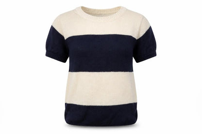 Gap Womens White Striped Knit Pullover Jumper Size S
