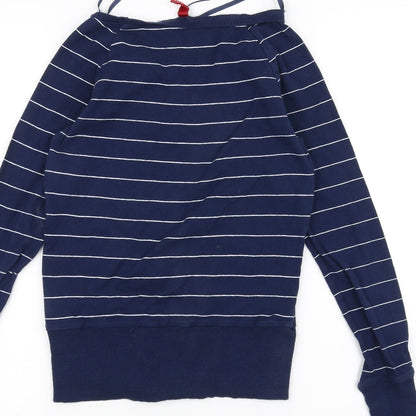 H&M Womens Blue Striped  Pullover Jumper Size 10