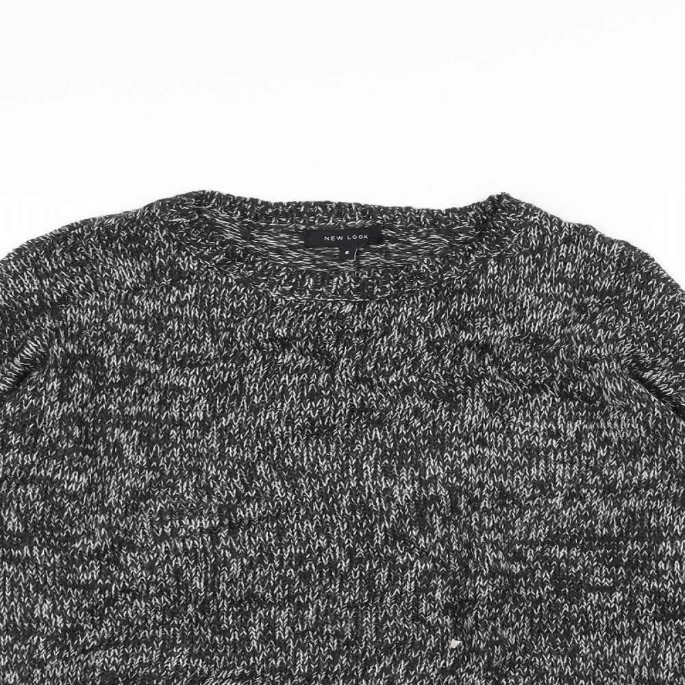 New Look Womens Black  Knit Pullover Jumper Size S