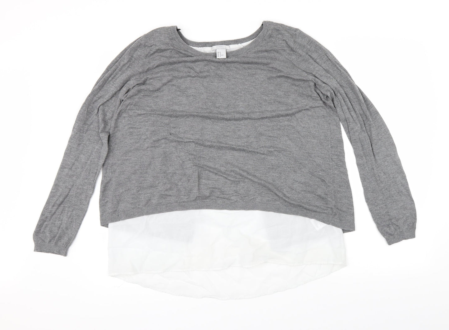 H&M Womens Grey   Cardigan Jumper Size M