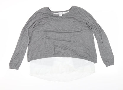 H&M Womens Grey   Cardigan Jumper Size M