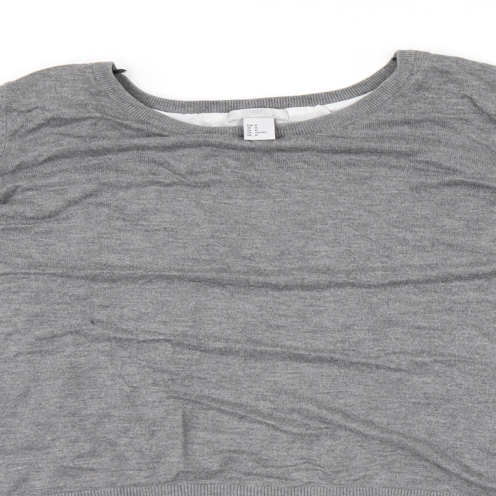 H&M Womens Grey   Cardigan Jumper Size M