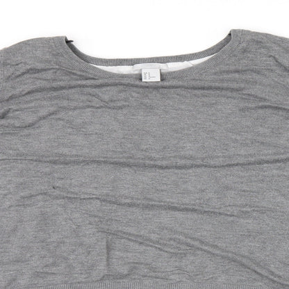 H&M Womens Grey   Cardigan Jumper Size M