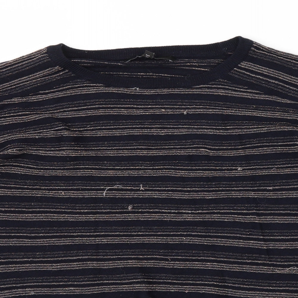 NEXT Womens Blue Striped  Pullover Jumper Size 12