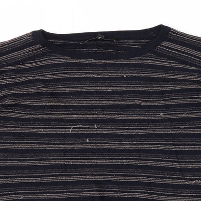 NEXT Womens Blue Striped  Pullover Jumper Size 12