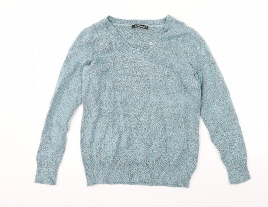 Bonmarché Womens Blue   Pullover Jumper Size S
