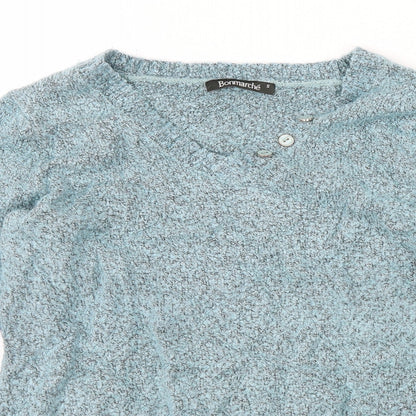 Bonmarché Womens Blue Pullover Jumper Size S