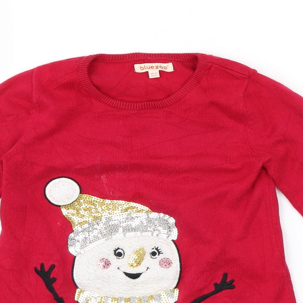 Blue Zoo Baby Red   Pullover Jumper Size 18-24 Months