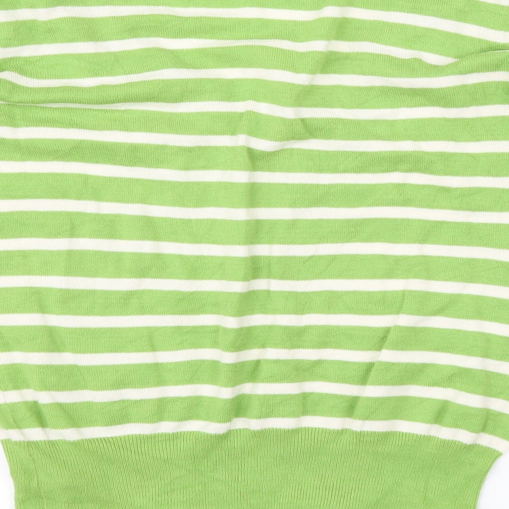 Atmosphere Girls Green Striped  Pullover Jumper Size 12-13 Years