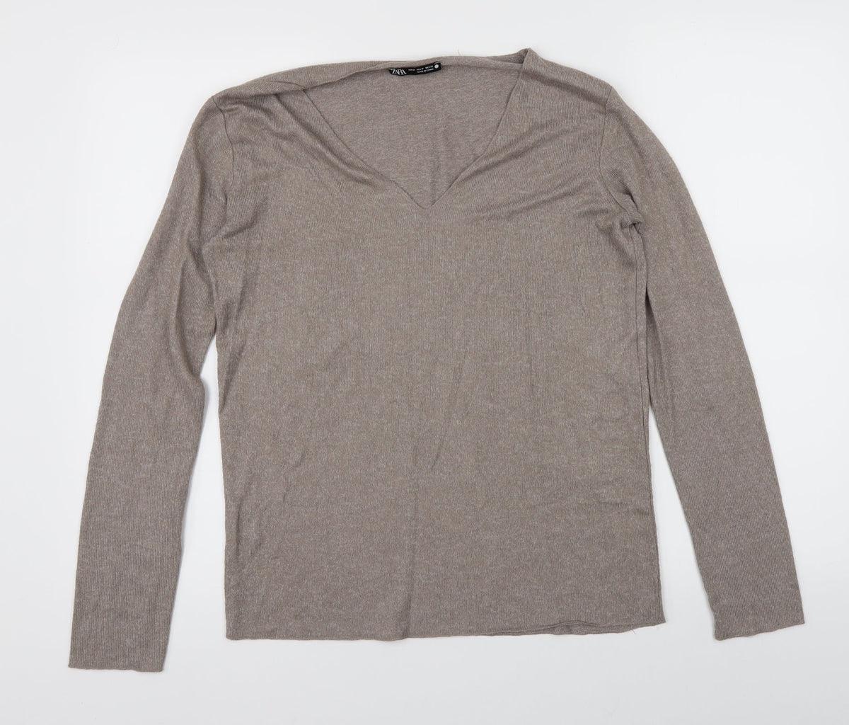 Zara Womens Brown   Pullover Jumper Size M