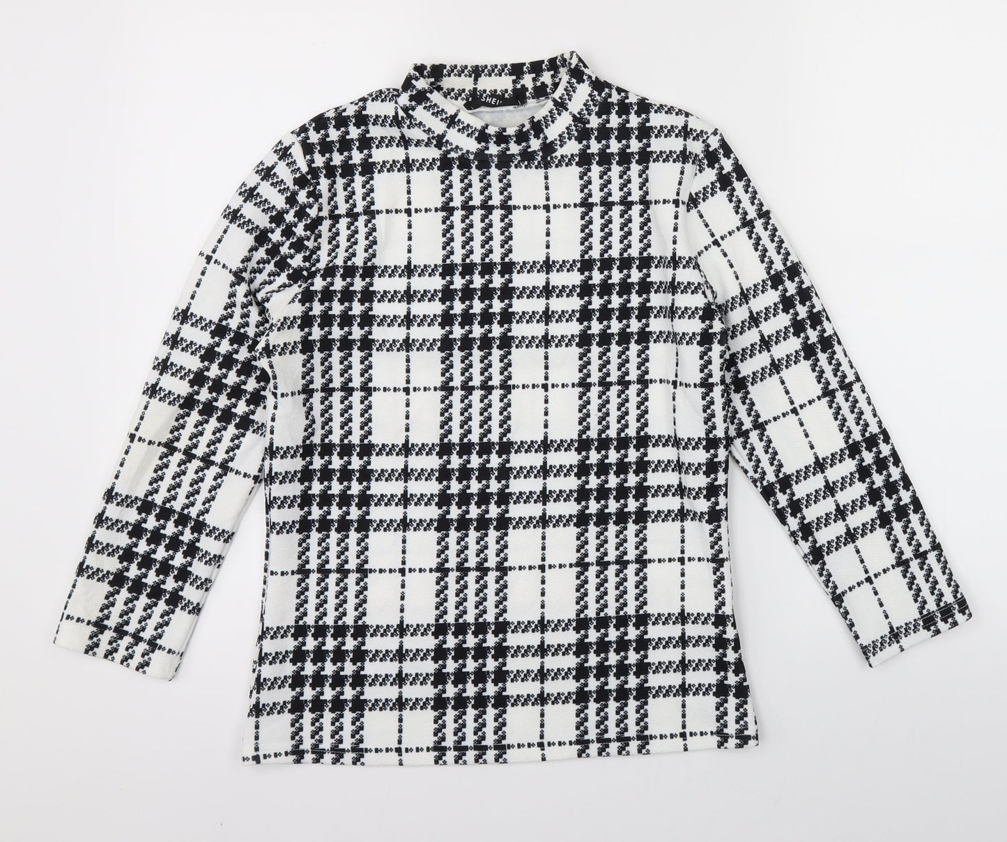 SheIn Womens Multicoloured Check  Basic Blouse Size M