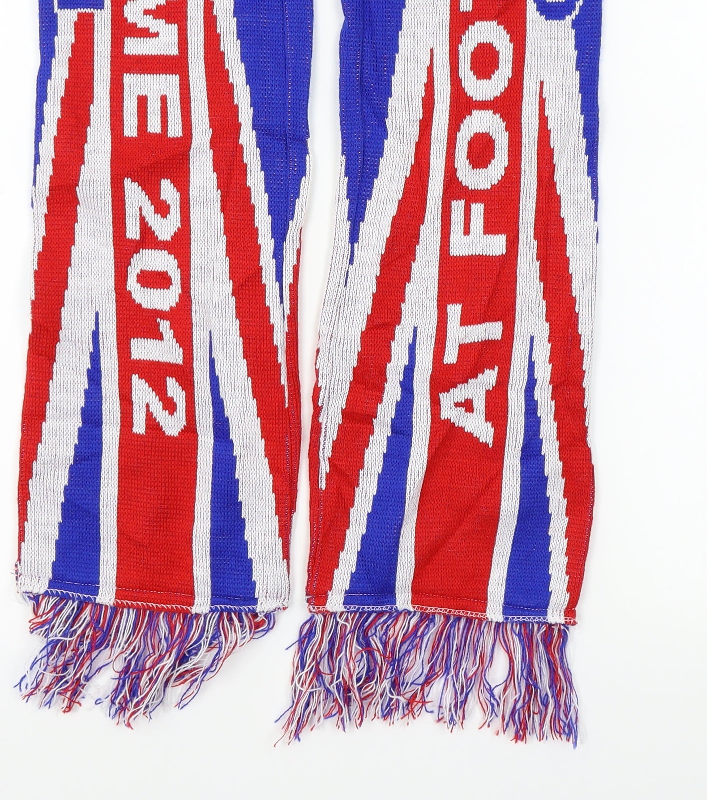 Preworn Football Scarf 42 in 7 in - Great Britain, Union Jack