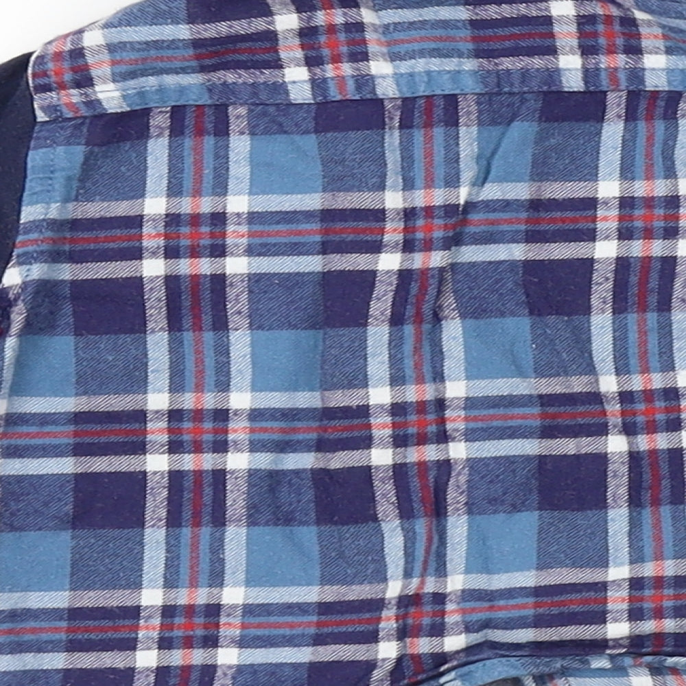 Matalan Boys Blue Plaid  Basic Dress Shirt Size 3-6 Months