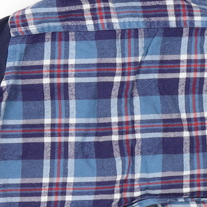 Matalan Boys Blue Plaid  Basic Dress Shirt Size 3-6 Months