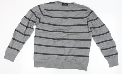 Blue Harbour Mens Gold Striped  Pullover Jumper Size M