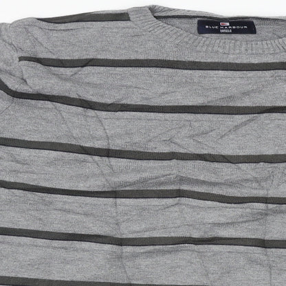 Blue Harbour Mens Gold Striped  Pullover Jumper Size M