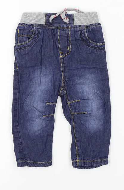 Earlydays Baby Blue  Denim Sweatpants Jeans Size 3-6 Months