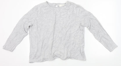 Womens UK Size L NEXT Grey Basic T-Shirt