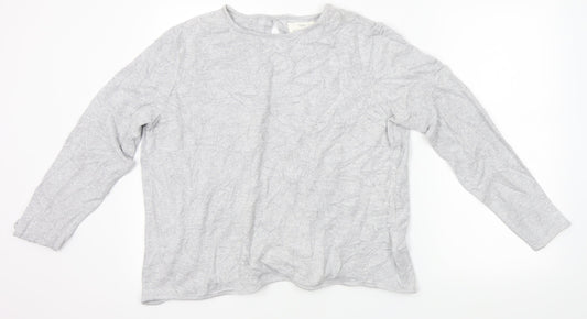 Womens UK Size L NEXT Grey Basic T-Shirt