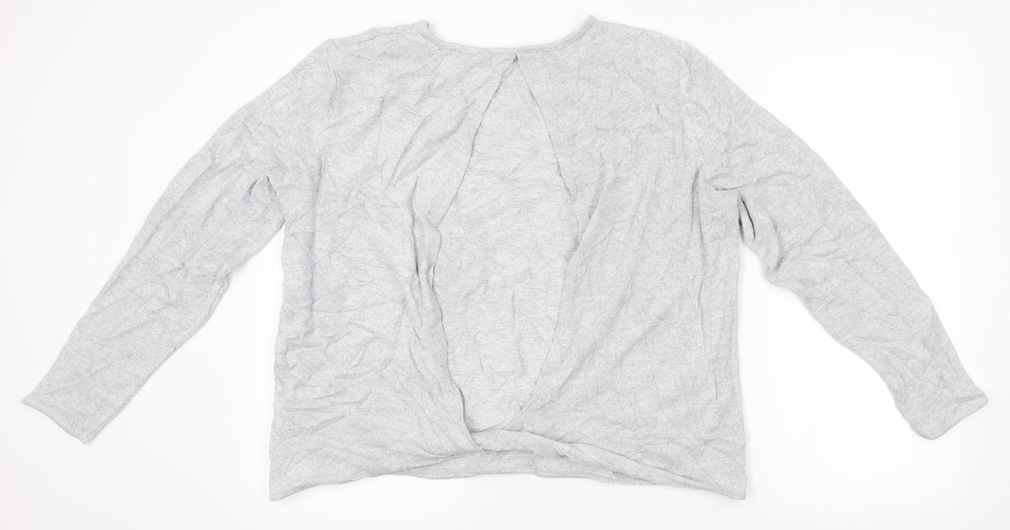 Womens UK Size L NEXT Grey Basic T-Shirt