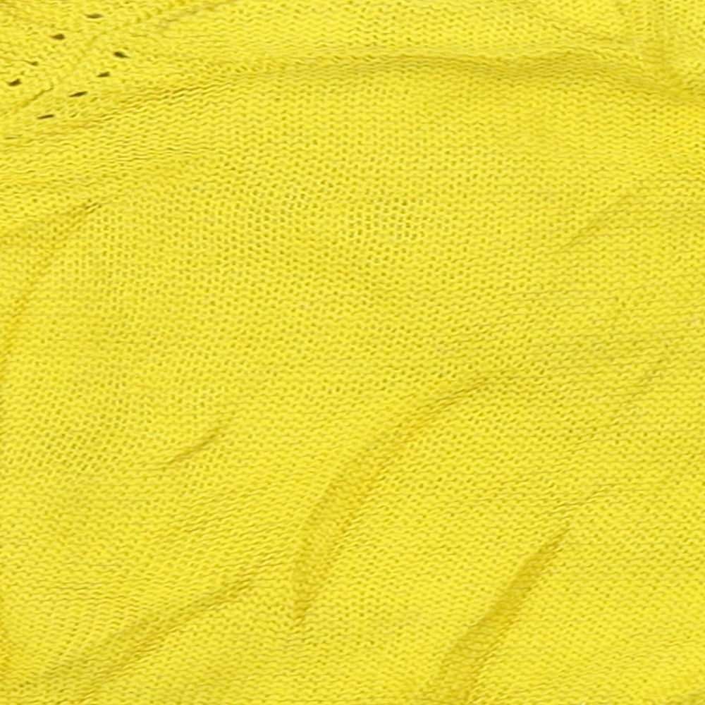 Sergent Major Girls Yellow Floral Knit Cardigan Jumper Size 6-9 Months