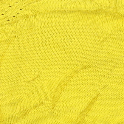 Sergent Major Girls Yellow Floral Knit Cardigan Jumper Size 6-9 Months