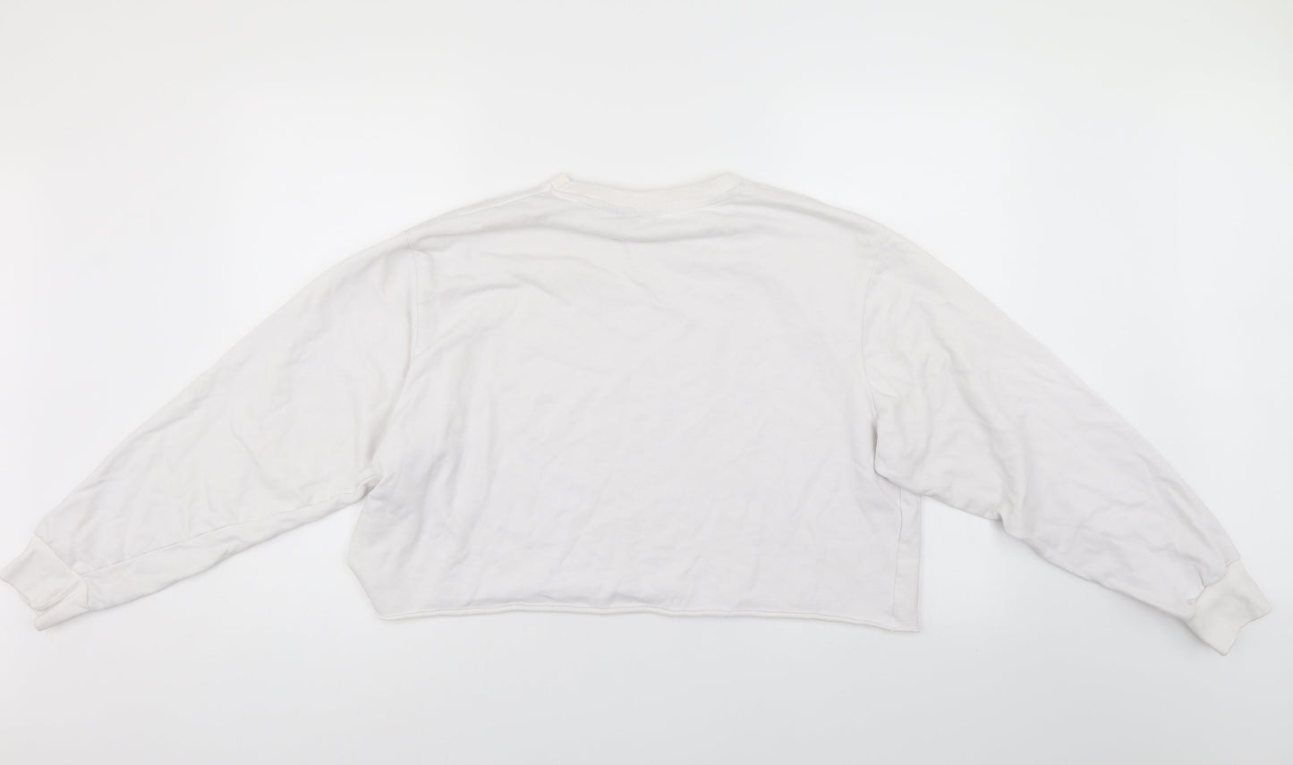 Womens UK Size 14 Friends White Pullover Sweatshirt