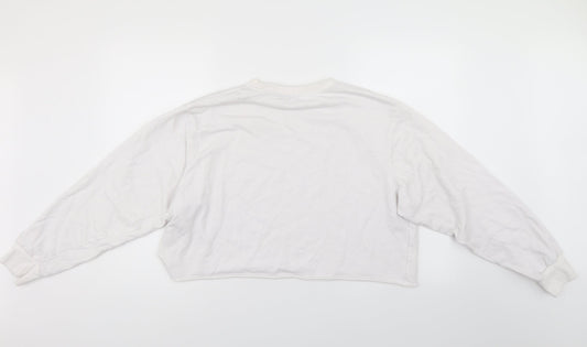 Womens UK Size 14 Friends White Pullover Sweatshirt
