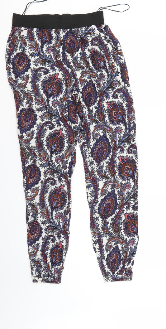 Select Womens Multicoloured Paisley  Trousers  Size 10 L27 in