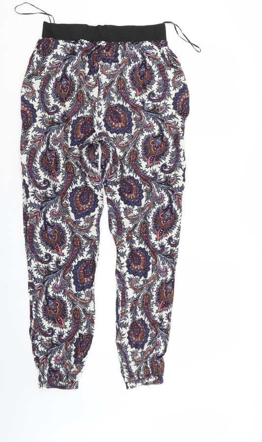 Select Womens Multicoloured Paisley  Trousers  Size 10 L27 in