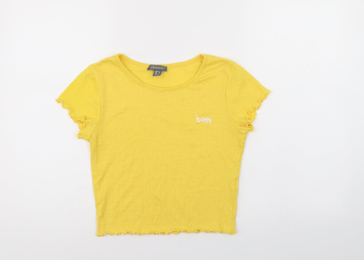 Primark Womens Yellow   Basic T-Shirt Size 10