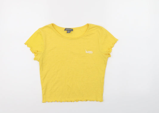 Primark Womens Yellow   Basic T-Shirt Size 10